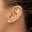 Sterling Silver Gold-tone Polished Cluster Pav‚ CZ Post Earrings