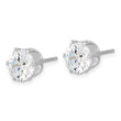 Sterling Silver Rhodium-plated Polished 8mm CZ Post Stud Earrings