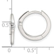 Sterling Silver E-Coating CZ Hinged Hoop Earrings