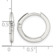 Sterling Silver E-Coating CZ Hinged Hoop Earrings - Birthstone Company