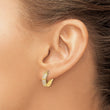Sterling Silver Gold-tone 4mm CZ Hinged Huggie Hoop Earrings - Birthstone Company