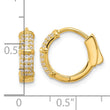 Sterling Silver Gold-tone 4mm CZ Hinged Huggie Hoop Earrings - Birthstone Company