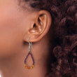 Sterling Silver Carnelian/Garnet/Hematite Teardrop Dangle Earrings - Birthstone Company