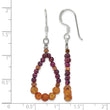 Sterling Silver Carnelian/Garnet/Hematite Teardrop Dangle Earrings - Birthstone Company