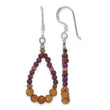 Sterling Silver Carnelian/Garnet/Hematite Teardrop Dangle Earrings - Birthstone Company
