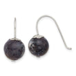 Sterling Silver Polished 10mm Round Labradorite Dangle Earrings