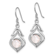 Sterling Silver RH-plated Polished Fancy Mother of Pearl Dangle Earrings