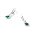 Sterling Silver Polished Green Onyx Knot Leverback Dangle Earrings - Birthstone Company