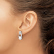 Sterling Silver Rhodium-plated Polished Created Opal Oval Post Earrings - Birthstone Company