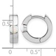 Sterling Silver RH-plated Polished Cr. Opal Hinged Round Hoop Earrings - Birthstone Company