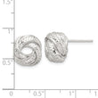 Sterling Silver Polished and Textured Love Knot Post Earrings