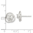 Sterling Silver Polished Diamond-cut .01ct Diamond Love Knot Post Earrings