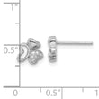 Sterling Silver Rhodium-plated CZ Hearts Post Earrings
