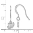 Sterling Silver Rhodium-plated Hearts Dangle Earrings