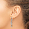 Sterling Silver Rhodium-plated Polished CZ Infinity Heart Dangle Earrings - Birthstone Company