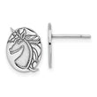 Sterling Silver Rhodium-plated Unicorn Post Earrings