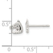 Sterling Silver E-coated Horse Post Earrings