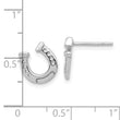 Sterling Silver Rhodium-plated Horseshoe Post Earrings