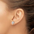 Sterling Silver E-Coating Polished Tree Post Earrings