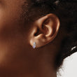 Sterling Silver Rhodium-plated .2AM Amethyst Post Earrings - Birthstone Company