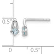 Sterling Silver Rhodium-plated .26BT Blue Topaz Post Earrings - Birthstone Company