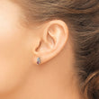Sterling Silver Rhodium-plated .28GA Garnet Post Earrings - Birthstone Company