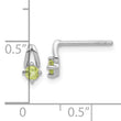 Sterling Silver Rhodium-plated .24PE Peridot Post Earrings