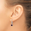 Sterling Silver Rhodium Plated 6mm Round Garnet Leverback Earrings - Birthstone Company