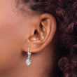 Sterling Silver Rhodium Plated 7x5mm Oval CZ Leverback Earrings - Birthstone Company