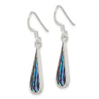 Sterling Silver Polished Abalone Teardrop Dangle Earrings