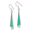 Sterling Silver Polished Fancy Triangle Turquoise Dangle Earrings - Birthstone Company