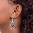 Sterling Silver Polished Amethyst Teardrop Dangle Earrings - Birthstone Company