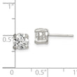 Sterling Silver Polished 6mm Round CZ Stud Earrings