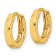 Sterling Silver Gold-tone Round Hinged Hoop Earrings