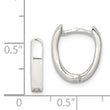 Sterling Silver Oval Hinged Hoop Earrings