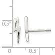 Sterling Silver Lightning Bolt Post Earrings