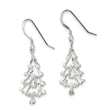 Sterling Silver Christmas Tree Earrings