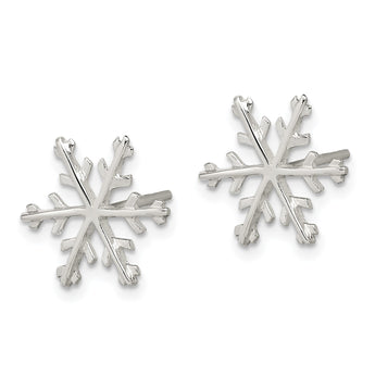 Sterling Silver Snowflake Post Earrings - Birthstone Company