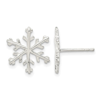 Sterling Silver Snowflake Post Earrings - Birthstone Company