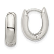 Sterling Silver Oval Hinged Hoop Earrings