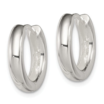 Sterling Silver Polished Hinged Hoop Earrings