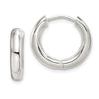 Sterling Silver Polished Hinged Hoop Earrings