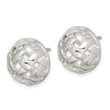 Sterling Silver 14mm Fancy Button Post Earrings - Birthstone Company