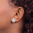 Sterling Silver 14mm Fancy Button Post Earrings - Birthstone Company