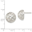 Sterling Silver 14mm Fancy Button Post Earrings - Birthstone Company