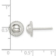 Sterling Silver 8mm Button Earrings - Birthstone Company