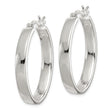 Sterling Silver Polished 4.75mm Oval Hoop Earrings