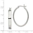 Sterling Silver Polished 4.75mm Oval Hoop Earrings