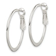 Sterling Silver Flat Hoop Earrings