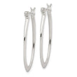 Sterling Silver Polished & Tapered Oval Hoop Earrings